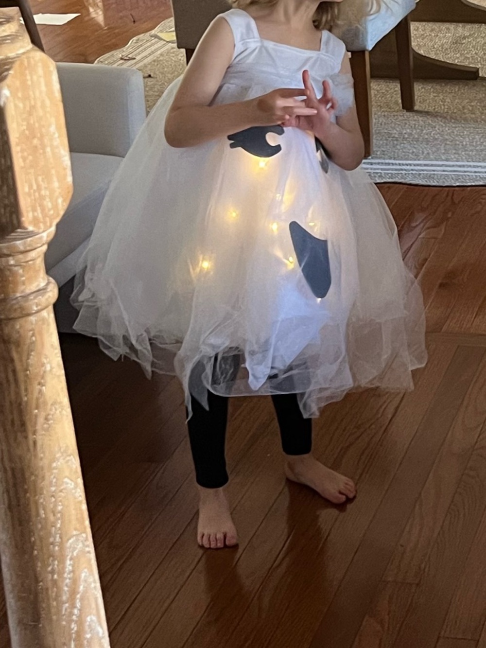 Pottery Barn Kids Light-Up Ghost Tutu Halloween Costume Dress - Picture 7 of 14